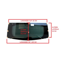 7AR114XD LUNETTE ARRIERE TEINTÉ AVEC DEGIVRAGE AIXAM CITY IMPULSION GTO VISION