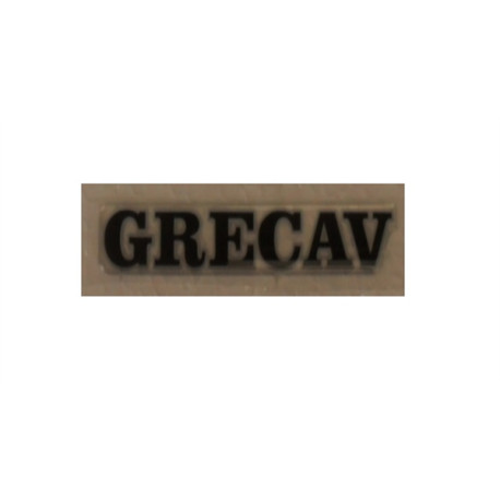 BAF90-0009518 LOGO / AUFKLEBER HECKKLAPPE SCHWARZ "GRECAV" EKE LM4 LM5