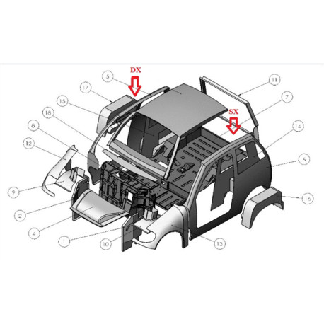 0188023 RIGHT SIDE PANEL LIGIER X-TOO DUE X-TOO S