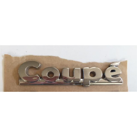 7AX411 CHROME BADGE EMBLEM STICKER "COUPÉ" AIXAM COUPE GAMME VISION